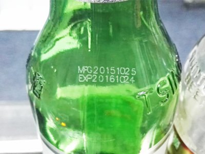 CO2 laser marker laser printing on glass