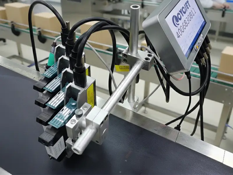 Industrial inkjet coding machine using OEM ink on high-speed production line