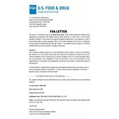  USA FDA Letter